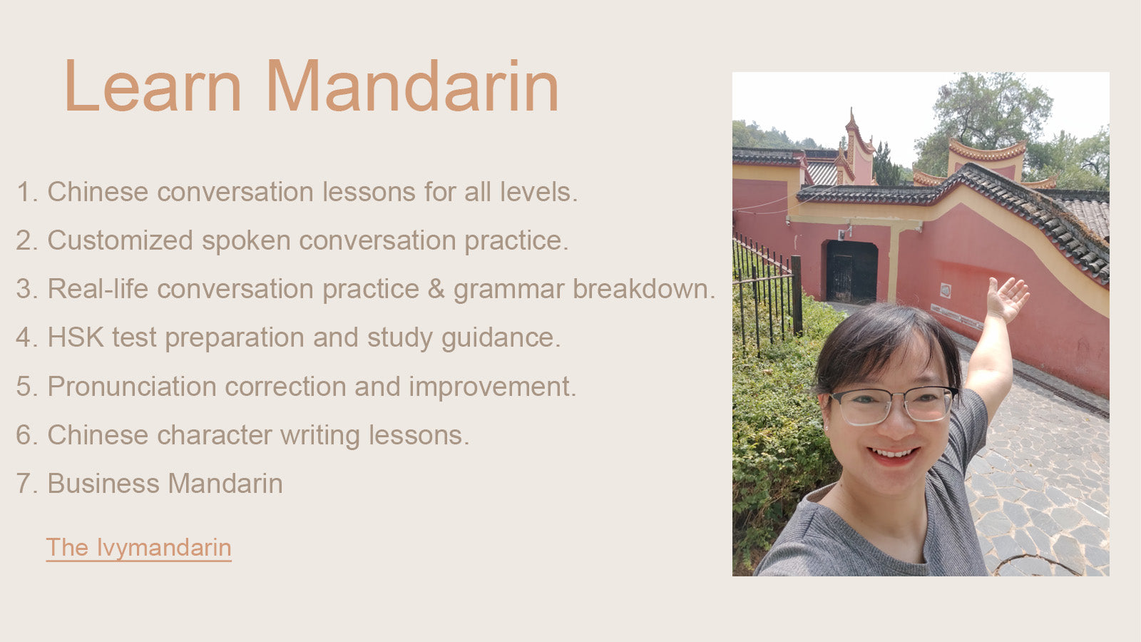 1-on-1 Chinese Class | Customized Lessons | The Ivy Mandarin